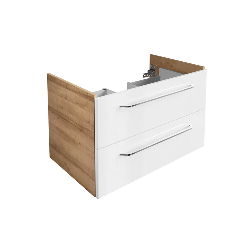 Milano Bathroom Storage Cabinet, Branch oak/White