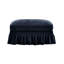 Chenille, bleu, volants détachables, coussin décoratif confortable en forme de pétale, multiples configurations, jupes amovibles pour petit espace, deux styles, mousse à haute densité, évasé