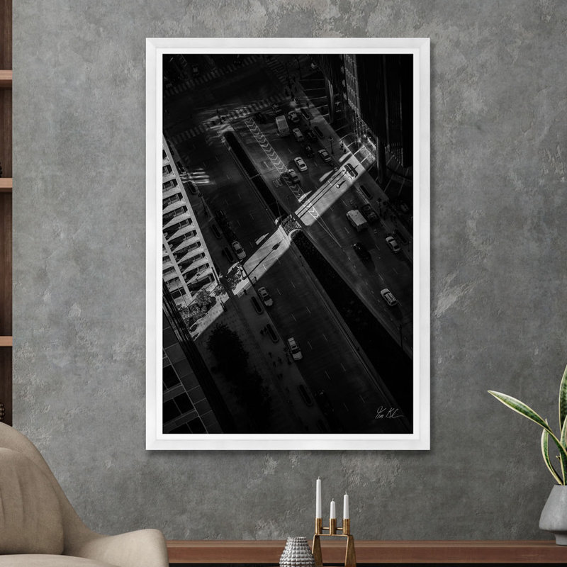Wacker Drive Chicago I, H 52,75 po x l 35,5 po x P 0,25 po, Éclat de photo sans cadre, Ne s’applique pas