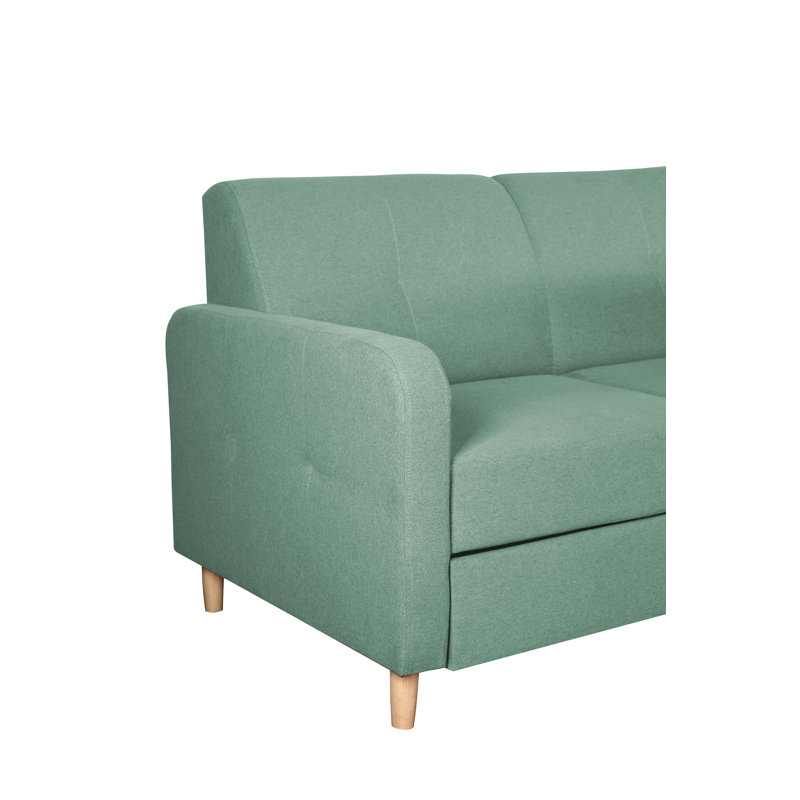 4 Seater Sofa Bed, Right Hand Facing, Green