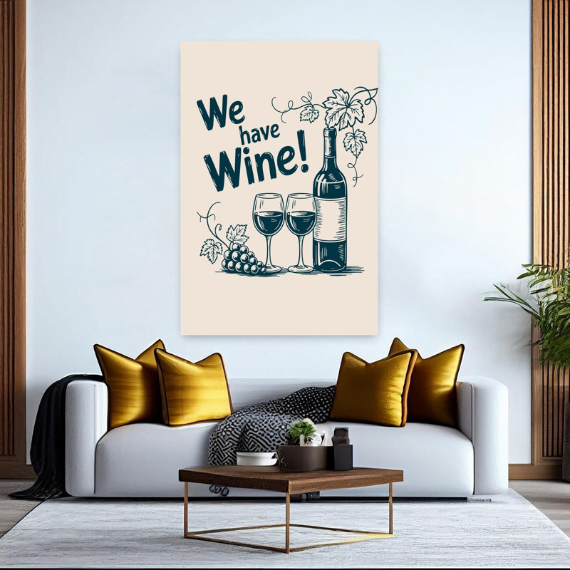 We We Wine, art abstrait rétro contemporain, paysage naturel, H 60 po x l 40 po