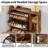 47 Inch Shoe Cabinet For Entryway, Freestanding Shoe Rack With Two Space Saving Flip-out Drawers And Adjustable Shelves Side Cabinet