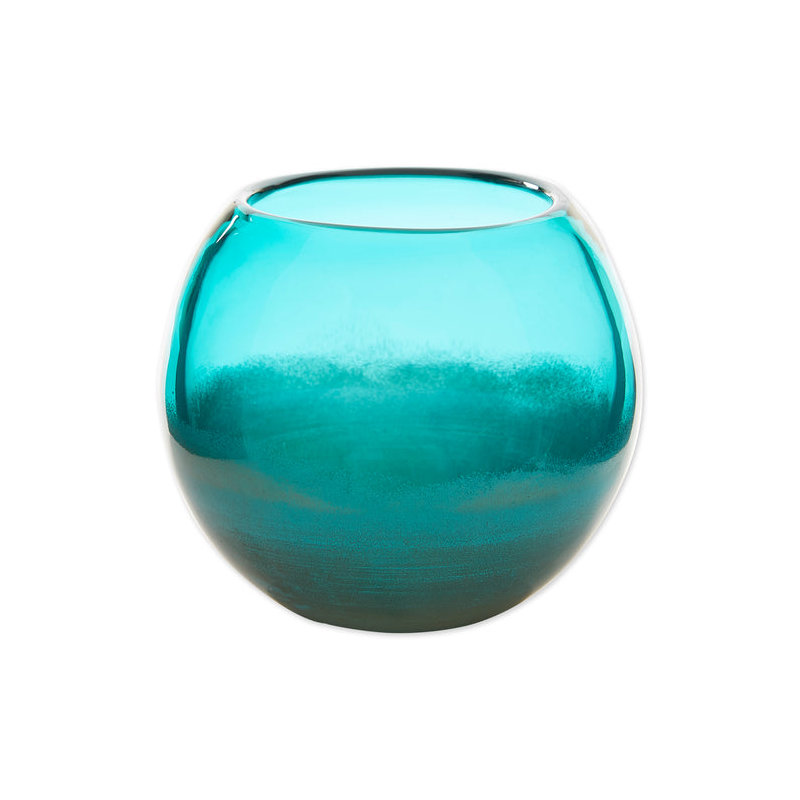 PETIT VASSE À BOL AQUA, H 7,76 po x l 7,76 po x P 7,28 po