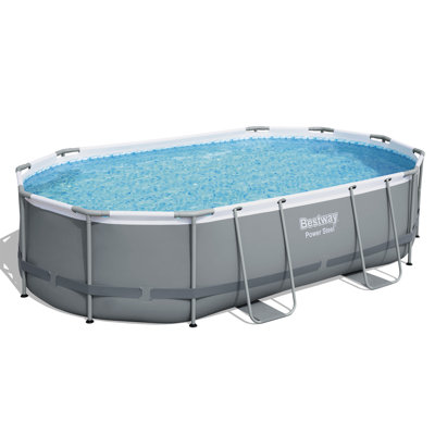16' x 10' x 42" Power Steel Oval Frame Pool Set