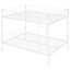Lit superposé moderne au-dessus d'un lit double, structure épurée blanche, peu encombrant, s'adapte confortablement à tout le monde, économisant du mobilier pour chaque chambre-1388415089-1388415088