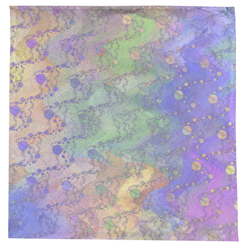 Leffel Abstract Square Tablecloth, Purple/Blue/Yellow