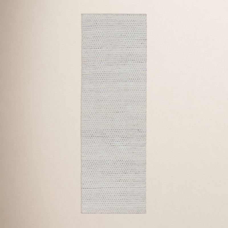 Tapis crème / gris à motif de treillis intérieur / extérieur Gino (9 pi x 12 pi), Tapis de couloir 2 pi 6 po x 8 pi