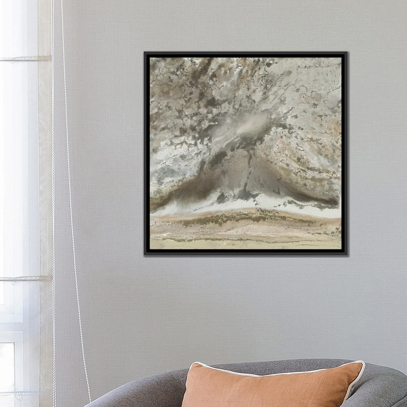 « calme terrain », reproduction d’art sur toile, H 18 po x l 18 po x P 1,5 po, Toile avec cadre noir