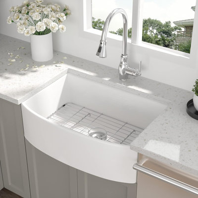 30'' L Single Bowl Ceramic Kitchen Sink