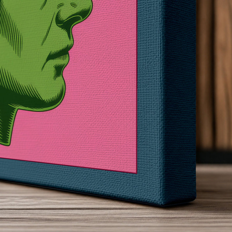 Creative Mind Pop Art - Wrapped Canvas, 30x20 - 76.2 x 50.8 cm, Teal Border