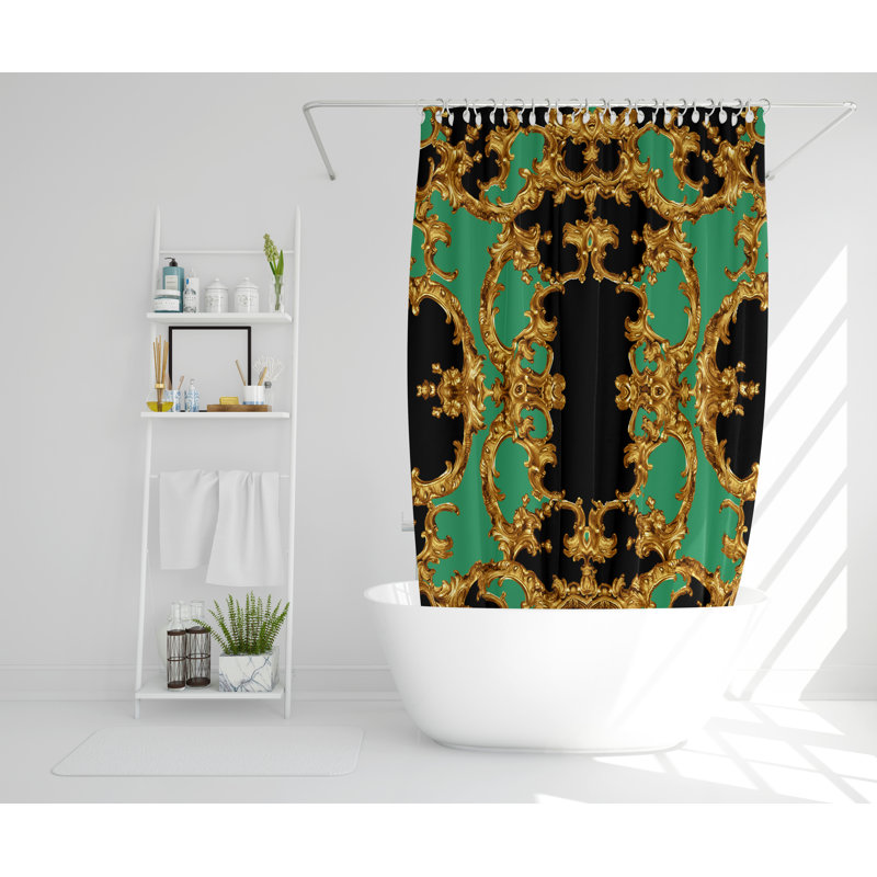 Neal Polyester Shower Curtain, 177cm H x 177cm W