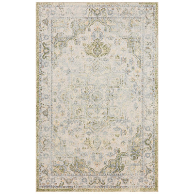 Haydel Machine Washable Area Rug in Blue