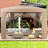 9.8 X 9.8 Feet Patio Canopy Gazebo With Neting And Double Tiered Roof