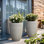 Ensemble de pots à fleurs ronds en plastique 19,2 pouces