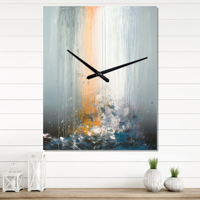 Early Morning Sunset Abstract Landscape - Abstract Landscape Wall Clock Oversized