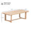 Table basse d'extérieur moderne en bois d'acacia avec plateau à lattes et base robuste
