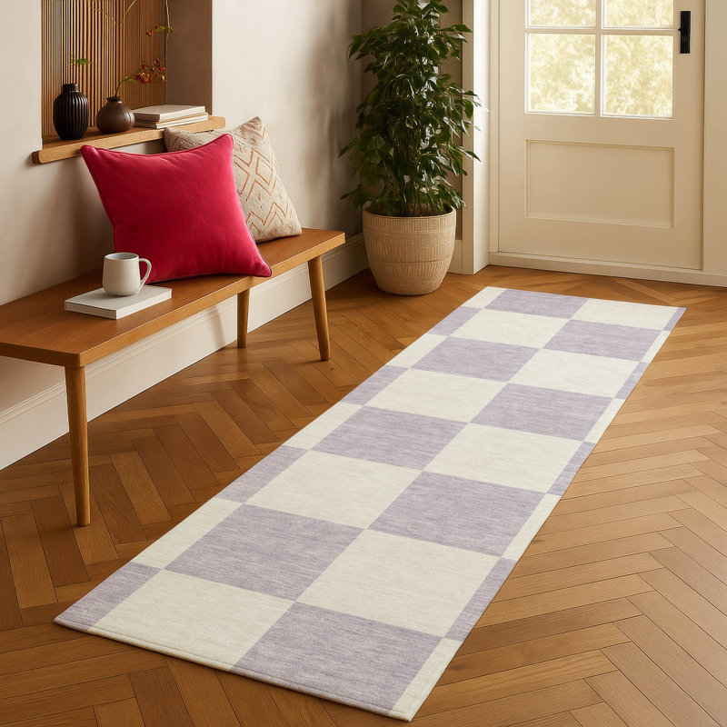 Machine Washable Indoor/Outdoor Buster ACN2345 Geometric Rug, Runner 2'3" x 7'6"