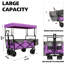 Chariot pliable de 480 lb avec auvent, poussette avec roues tout-terrain de 7 po, chariot pliable léger, grande capacité pour le camping, le magasinage, les sports et le jardin, avec moustiquaire-123018762