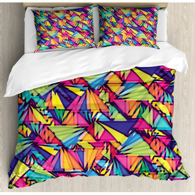 Indie Eclectic Geometric Shapes Duvet Cover