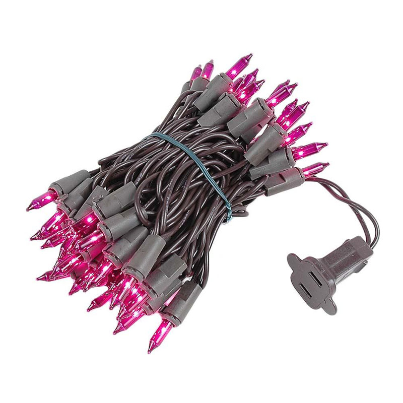 Mini-chaîne pour l’extérieur 11'50 ampoules Pirtle, Mauve, Brun
