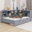 Lit de jour en bois Candrice avec 2 tiroirs, tablette de rangement et ports de chargement USB-2053066155-2053066154
