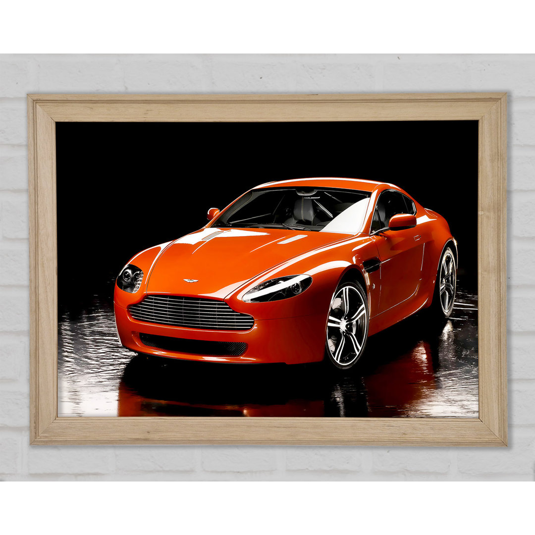 Aston Martin Orange - Einzelner Bilderrahmen Kunstdrucke