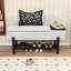 Banc de rangement rembourré avec tablette inférieure-1415453895