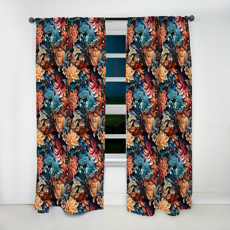 Rideau obscurcissant Enchanted Paisley Gard Marble I - Abstract, L 52 po x L 90 po