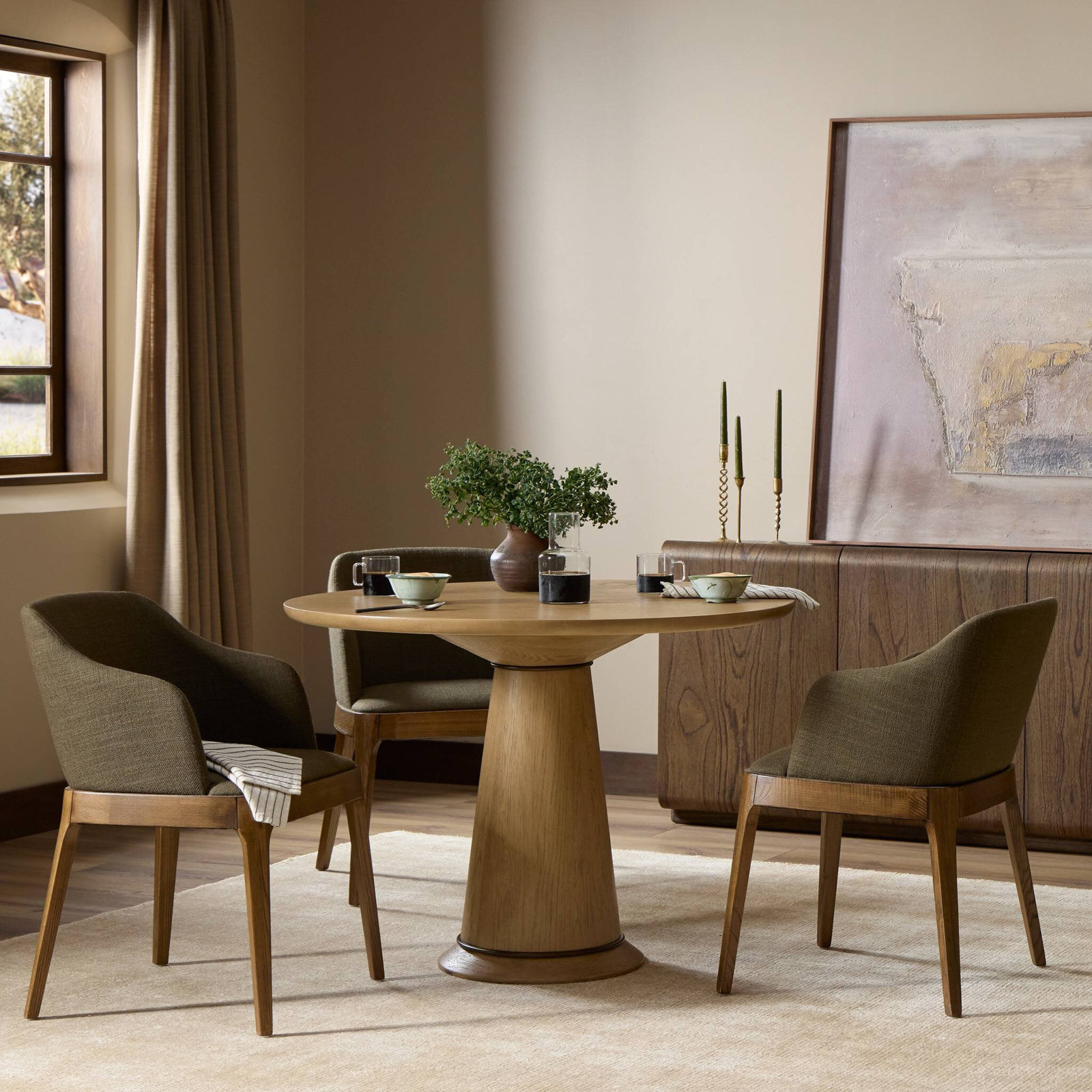 Adeline Dining Table, 30"H x 42"L x 42"W