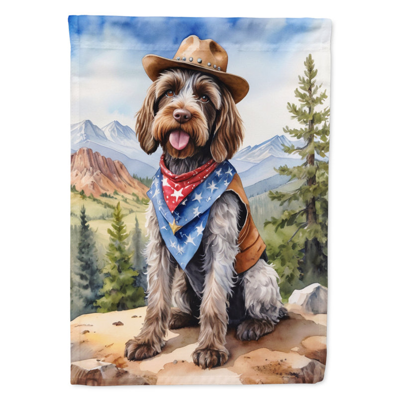 Drapeau Cowboy Welcome House, Griffon d'arrêt à poil dur