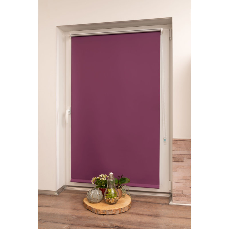 Klemmfix Room Darkening Roll-Up Blinds, 150 cm L x 50 cm W , Blackberry