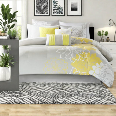 Ensembles de literie élégants à motif floral, polyester hypoallergénique, décoration de chambre à coucher