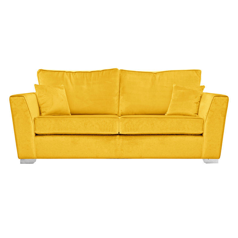 Quade Velvet Sofa, Lemon