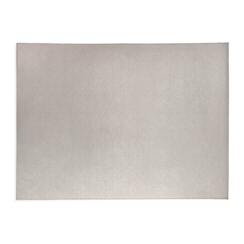 Tapis de bureau léger Ikat, L 3 pi x L 2 pi, Taupe
