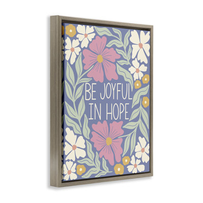 Art floral sur toile, "Be Joyful In Hope", par Taylor Shannon Designs