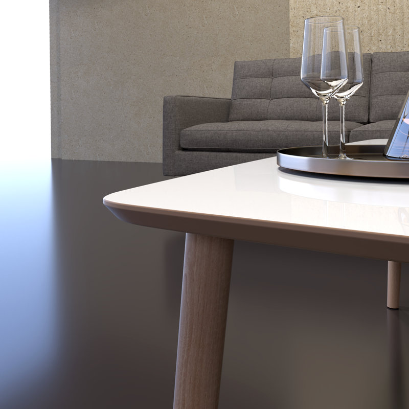 Table basse Vicci, Blanc, Bois