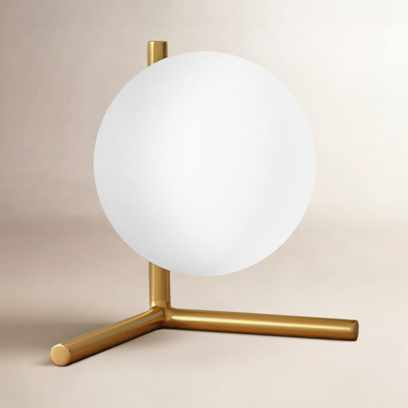 Cicily Metal Globe Lamp, Aged Brass