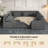 Kaneki 6 - Piece Slipcovered Corduroy Sectional Sofa Sleeper Couch-336255269-353185388