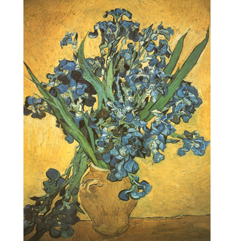 Nature morte aux iris, 1888, H 18 po x l 14 po