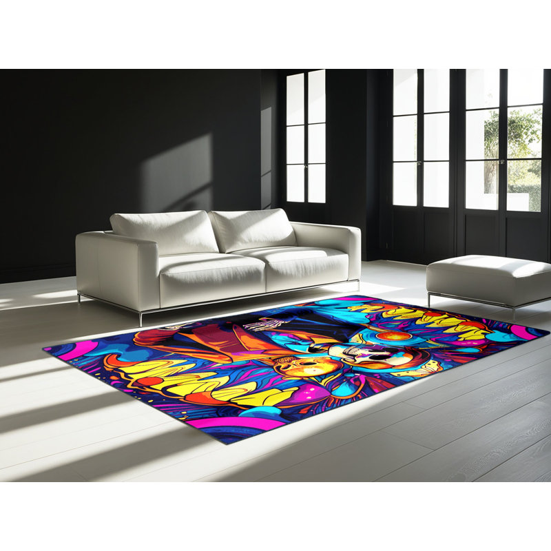 Spectrum Splatter Rug, Rectangle 2' x 3'
