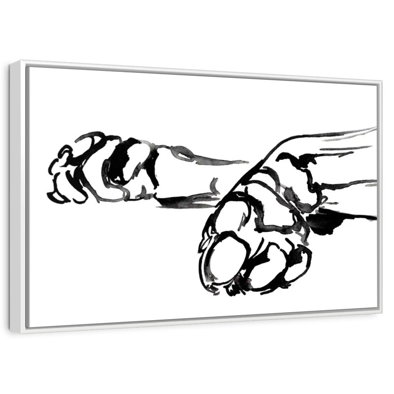 Linear Paws II, Cadre flottant blanc, 19 po x 13 po