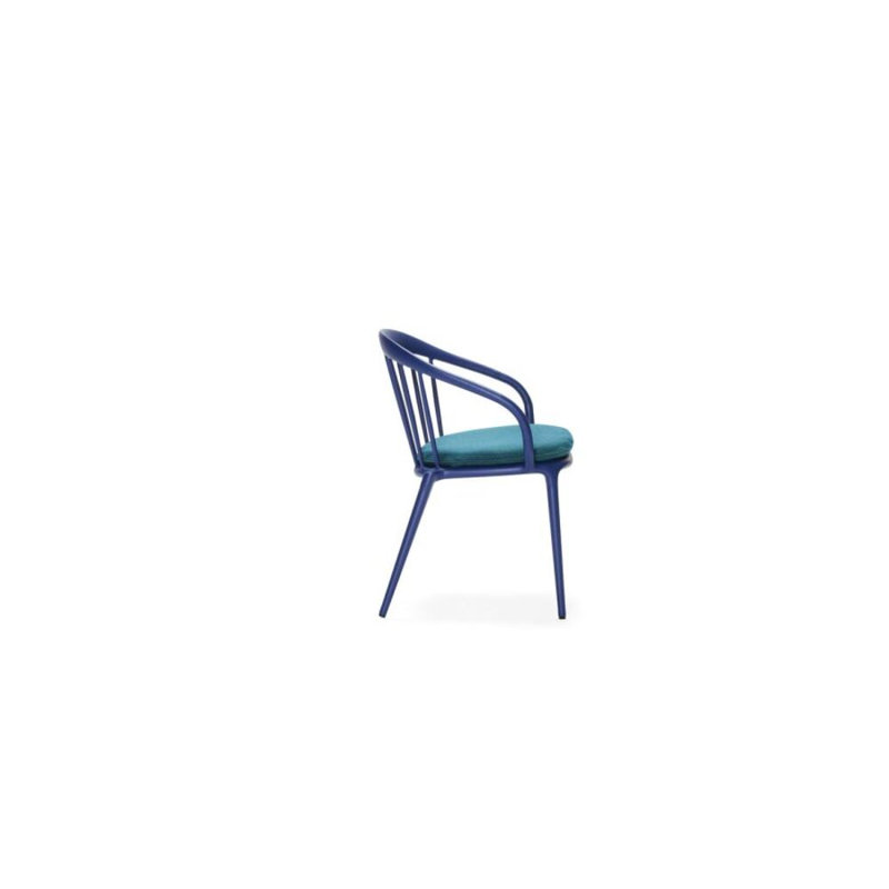 Chaise de terrasse avec coussin Windsor, Toile spa Sunbrella®, Noir texturé