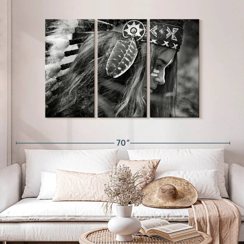 Lelar Native American Muse, 32" H x 50" W