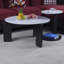 Ensemble de 2 tables basses et de bout gigognes rondes, plateau en pierre frittée pour plus de durabilité et de style, idéal pour les petits espaces et les décors modernes