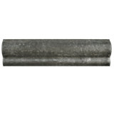 Costa 8" x 2" Glossy Ceramic Chair Rail Tile Trim in Gray