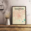 « houston city map », reproduction d’impression sur affiche en tricolore-22632915