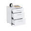Table de chevet blanche moderne avec 3 tiroirs 15,7 po x 22,4 po x 15,4 po | 100% panneau de particules enduit de mélamine, épaisseur: 0,6 pouce | Conception murale et élégante pour le rangement et l'organisation de la chambre à coucher-1166984283