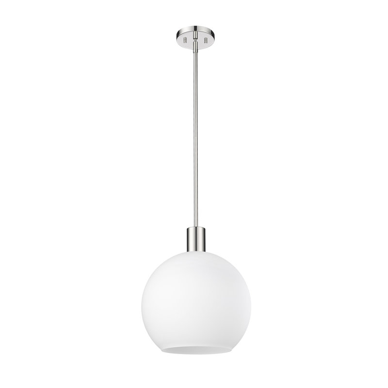 Luminaire suspendu 1 lumière Margo, Nickel poli