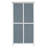54" Two - Tone Storage Shed in Grey & White - Sloped Roof, 5 Customizable Compartments, Ideal for Outdoor Storage