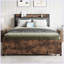 Full Size Platform Bed with Storage Headboard USB Outlets and 2 Drawers-1934507913-1925870072